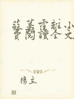 苏莱霍离小说免费阅读全文