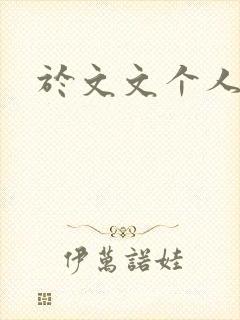 于文文个人简历