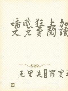 娇藏狂上加狂全文免费阅读笔趣阁