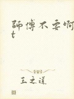 师傅不要啊txt封面
