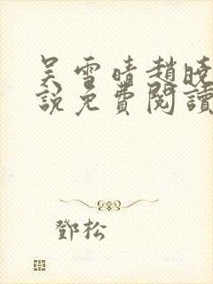 吴雪晴赵晓东小说免费阅读