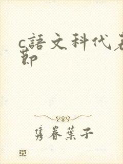 c语文科代表一节