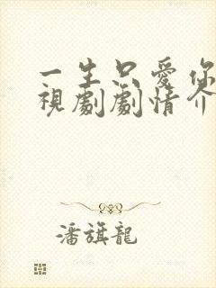 一生只爱你 电视剧剧情介绍封面