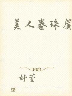 美人卷珠帘封面