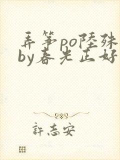 弄筝po陆殊词by春光正好封面