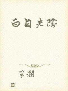 白日光阴封面