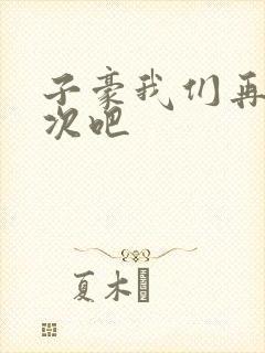 子豪我们再做一次吧封面