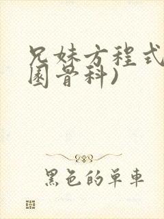 兄妹方程式(校园骨科)