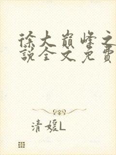 徐大巅峰之路小说全文免费阅读