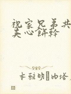 祝家兄弟共享后夹心饼干封面