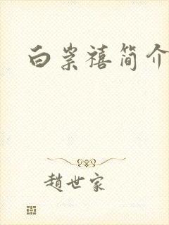 白崇禧简介封面
