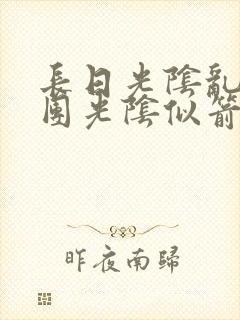 长日光阴乱作一团光阴似箭