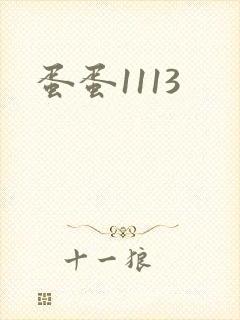 蛋蛋1113封面