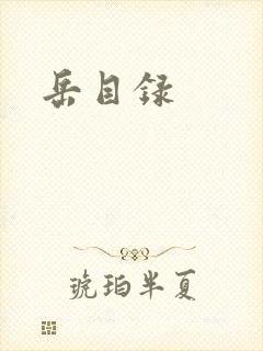 岳目录封面