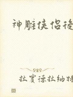 神雕侠侣后传封面