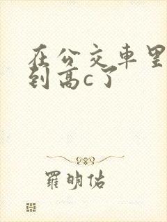在公交车里c弄到高c了
