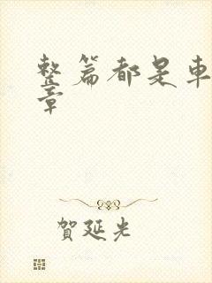 整篇都是车的文章