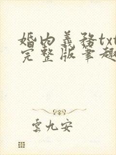 婚内义务txt完整版笔趣阁封面