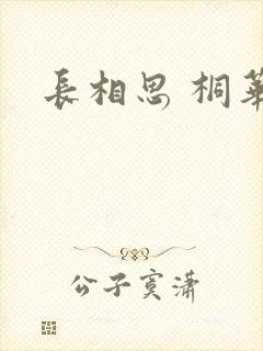 长相思 桐华封面