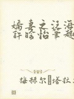 娇妻之泛海之舟许晗怡笔趣阁封面