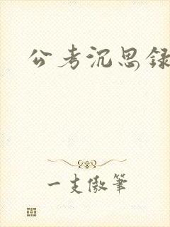 公考沉思录封面