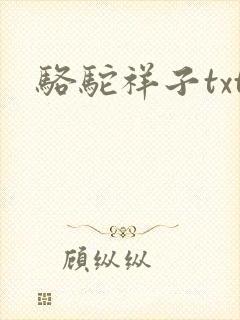 骆驼祥子txt