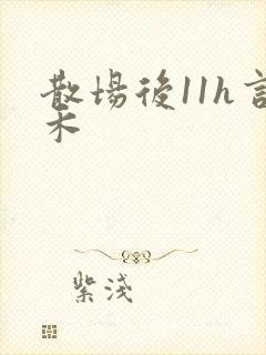散场后11h言禾