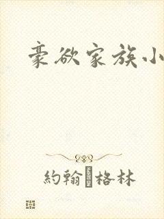 豪欲家族小说封面