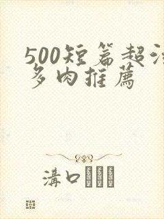 500短篇超污多肉推荐