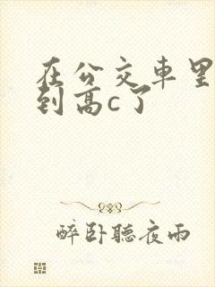 在公交车里c弄到高c了