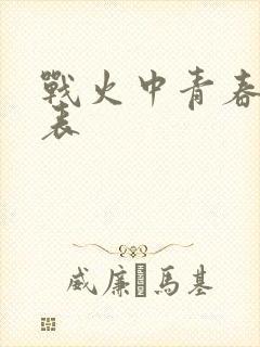 战火中青春演员表