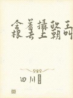 含着摄政王的紫根去上朝叫什么
