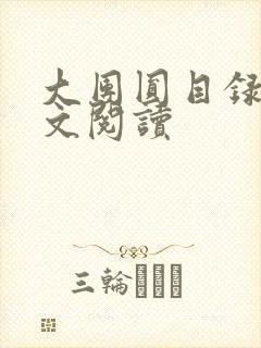 大团圆目录及全文阅读