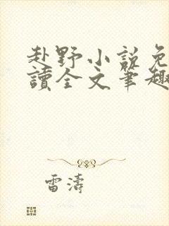 赴野小说免费阅读全文笔趣阁封面