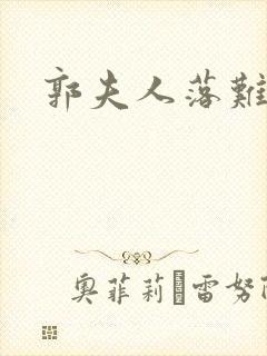 郭夫人落难记封面
