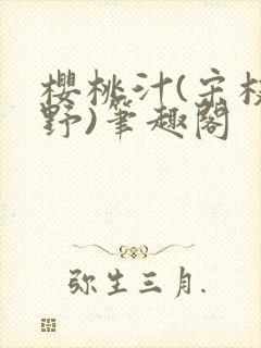 樱桃汁(宋枝江野)笔趣阁