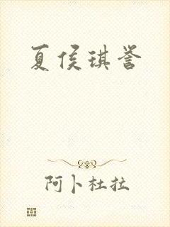 夏侯琪誉封面
