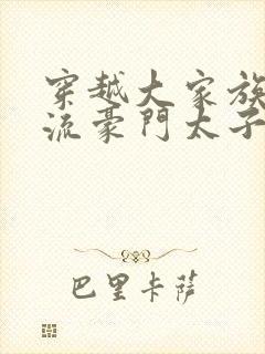 穿越大家族之风流豪门太子爷