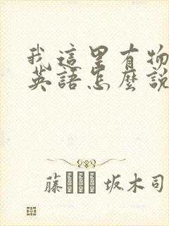 我这里有物资用英语怎么说