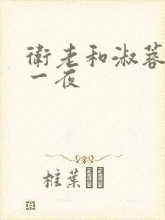 卫老和淑蓉销魂一夜