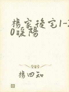 杨家后宅1-20暖阳封面