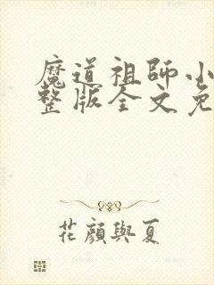 魔道祖师小说完整版全文免费阅读下载