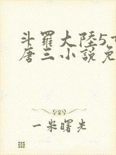 斗罗大陆5重生唐三小说免费阅读