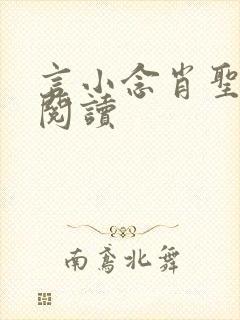 言小念肖圣免费阅读