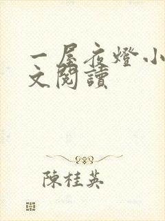 一屋夜灯小说全文阅读