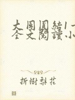 大团圆结1一6全文阅读小说于兜兜