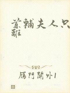 首辅夫人只想和离封面