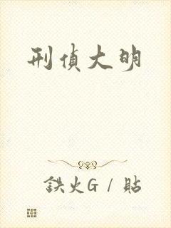 刑侦大明封面