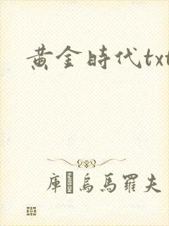 黄金时代txt封面