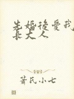先婚后爱我的市长大人